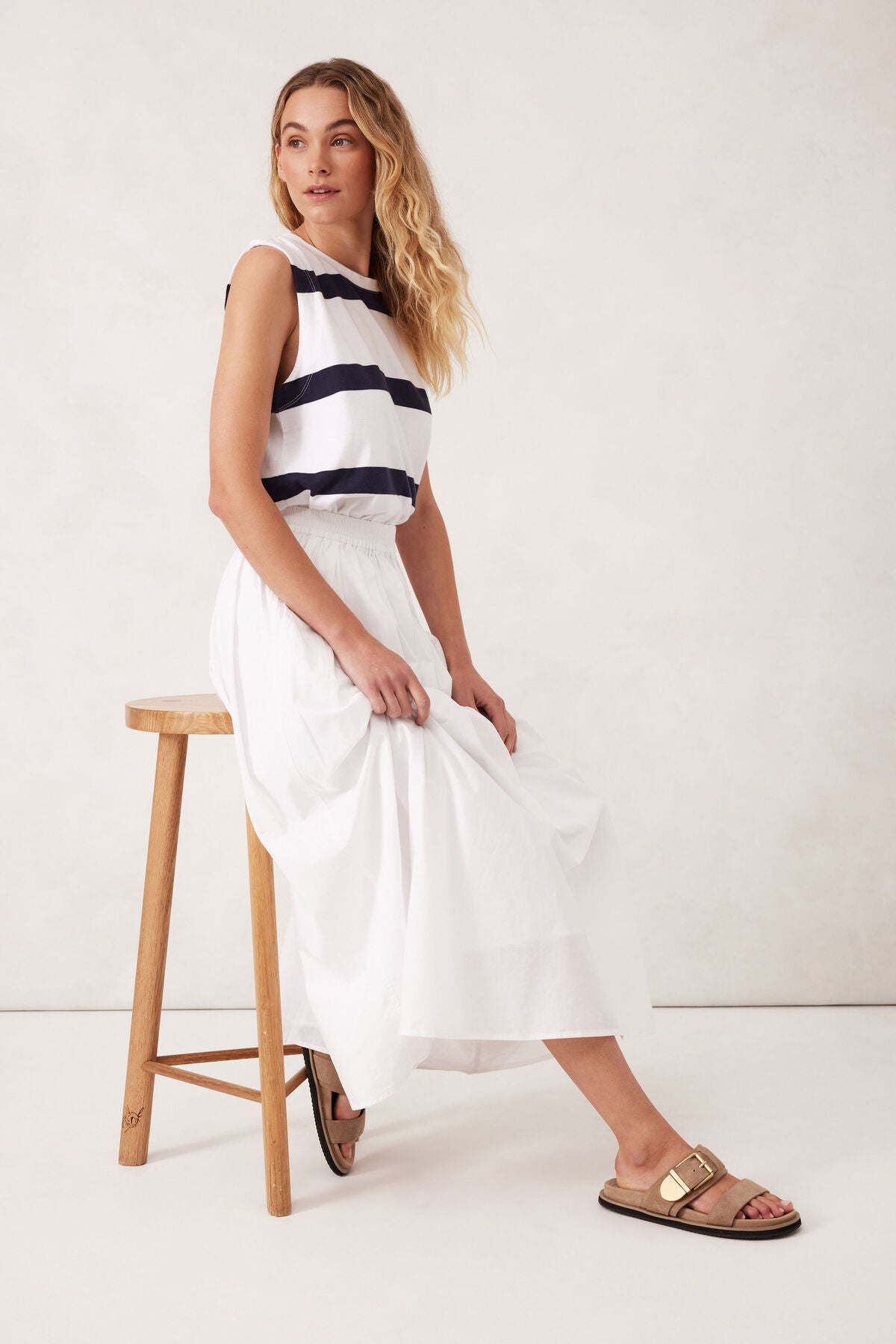 Ceres Life Florence Maxi Skirt in White