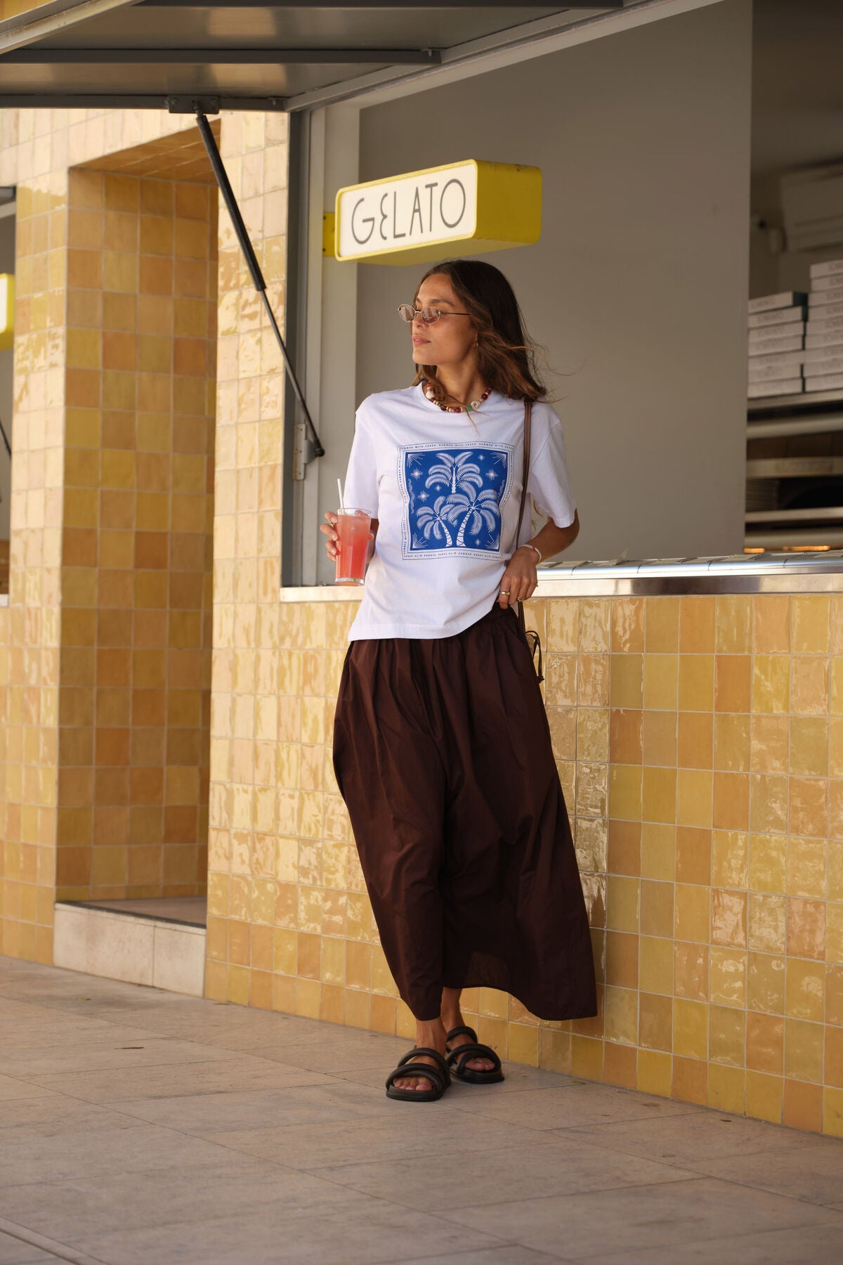 Ceres Life Florence Maxi Skirt in Chocolate