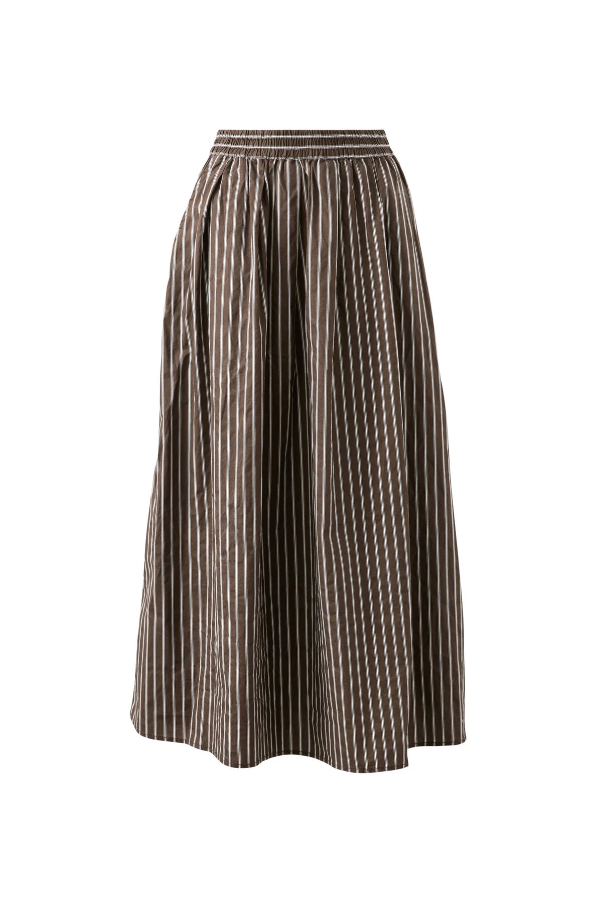 Florence Skirt in Chocolate White Stripe