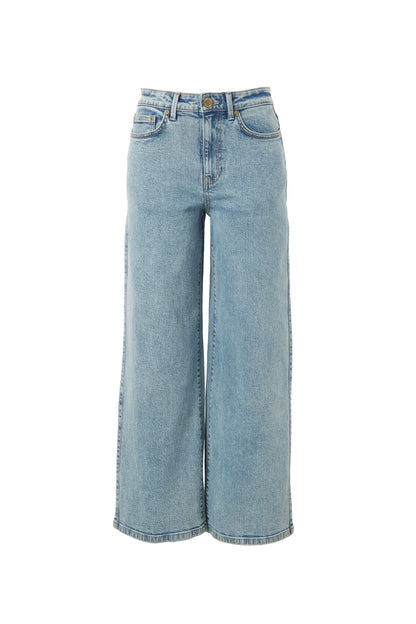 Evie Wide Leg Jeans in Mid Vintage Blue by Ceres Life