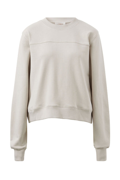 Ceres Life Seamed Fleece Top in Almond