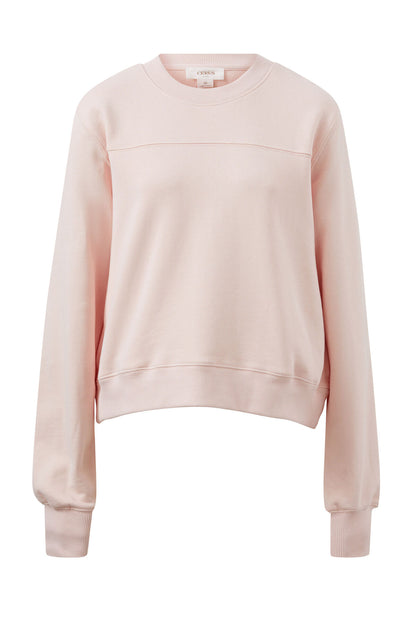 Ceres Life Seamed Fleece Top in Shell Pink