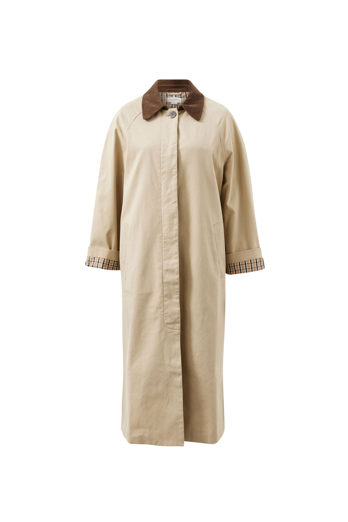 Ash Coat in Sand with Chocolate Collar