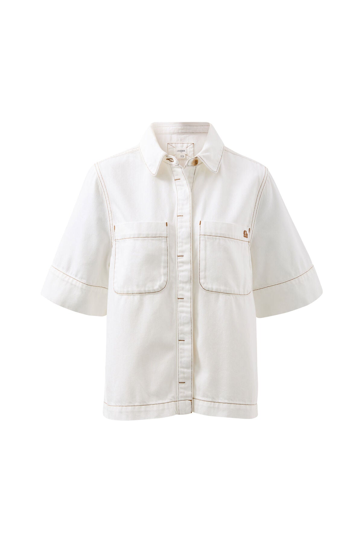 Noa Short Sleeved Shirt in Fresh Ecru