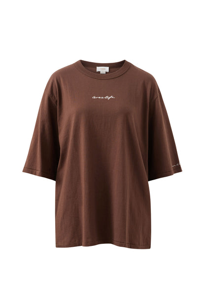Ceres Life Liv Tee in Chocolate/Ceres Script