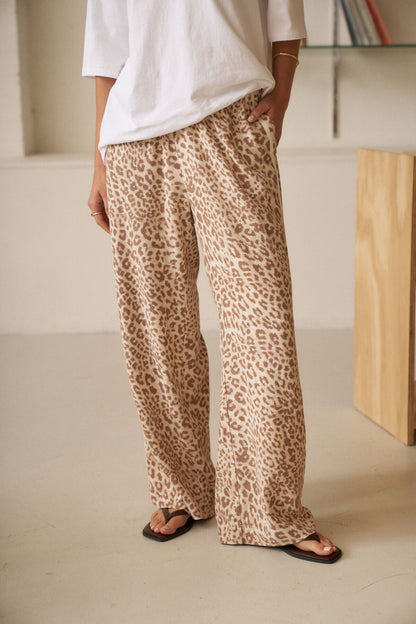 Resort Pant in Summer Leopard by Ceres Life