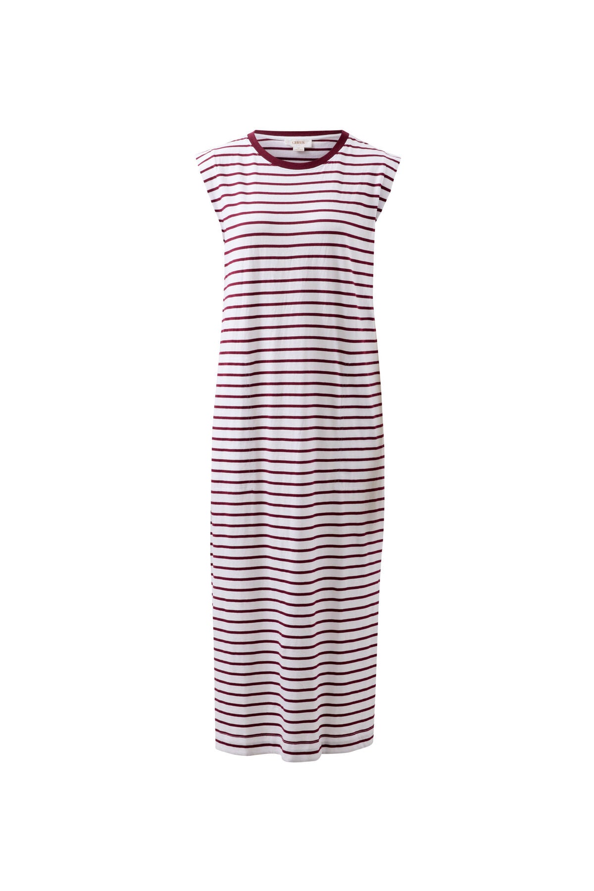 Ceres Life Paloma Dress in White Pomegranate Stripe