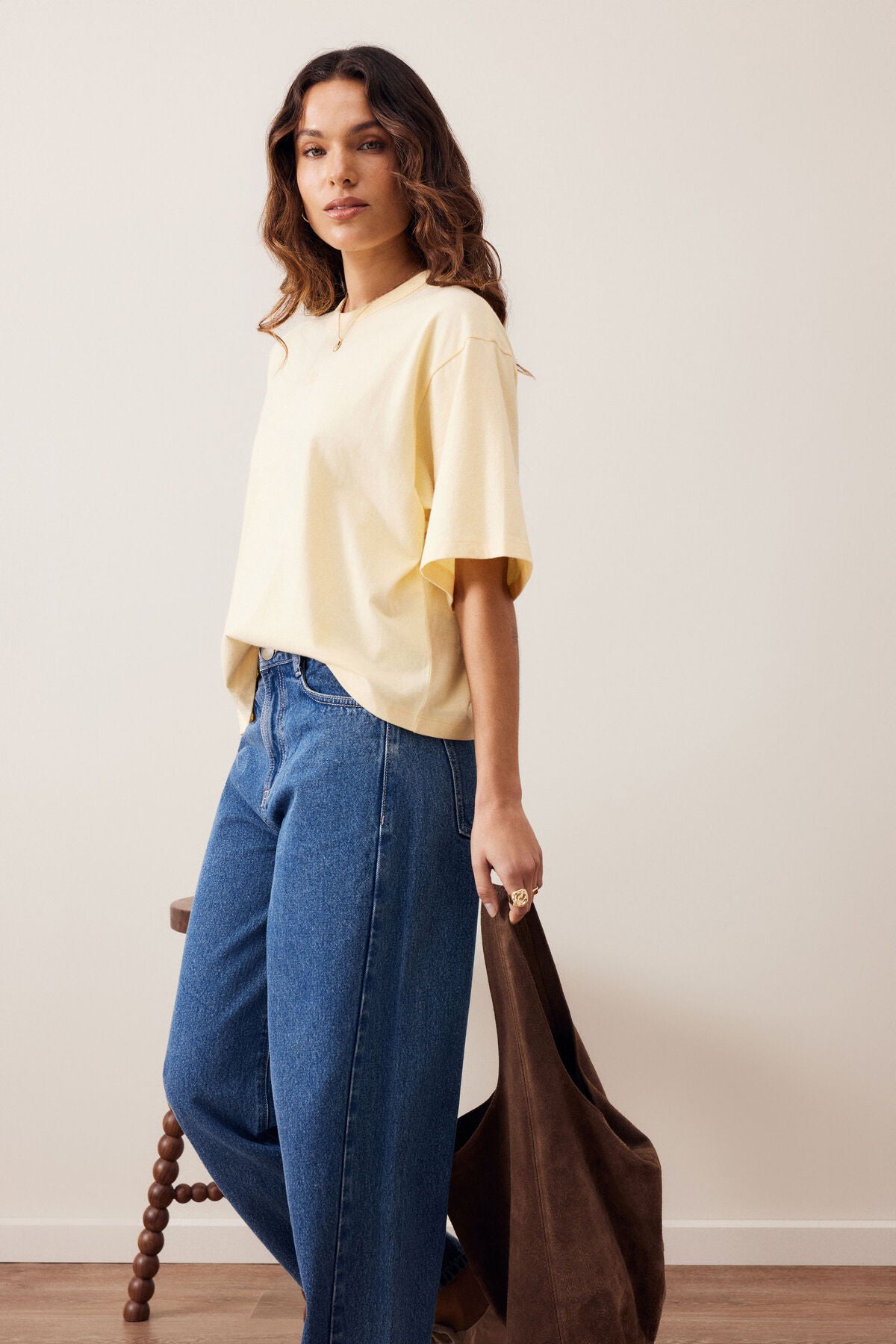 Phoebe Premium Tee in Butter by Ceres Life