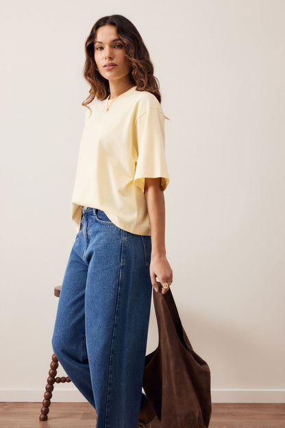 Phoebe Premium Tee in Butter by Ceres Life