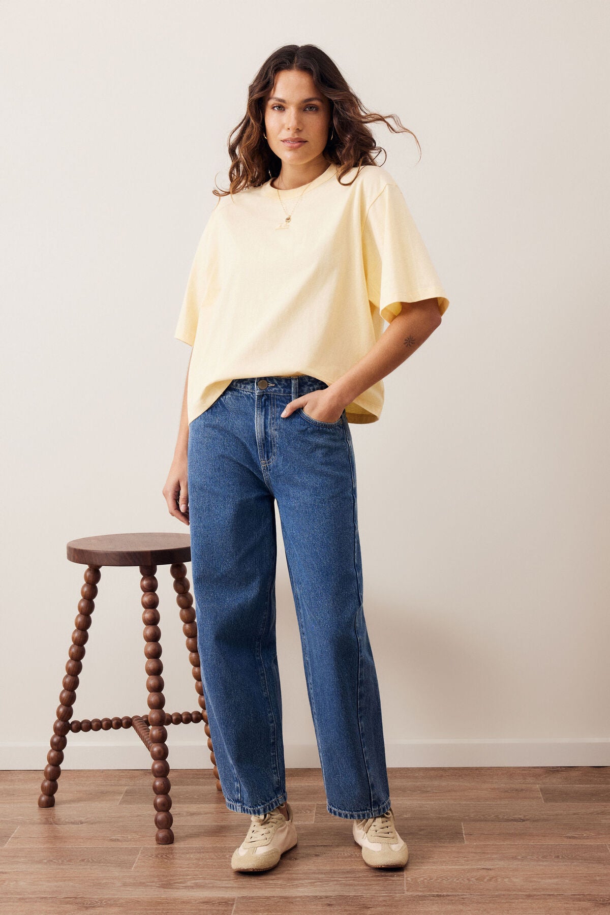 Phoebe Premium Tee in Butter by Ceres Life