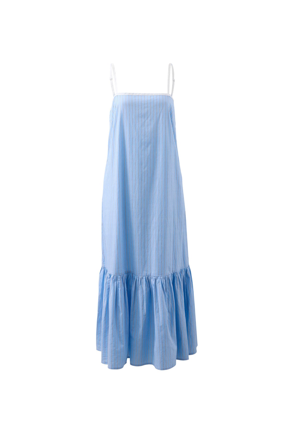 Ceres Life Sunday Maxi Dress in Powder Blue Triple Stripe