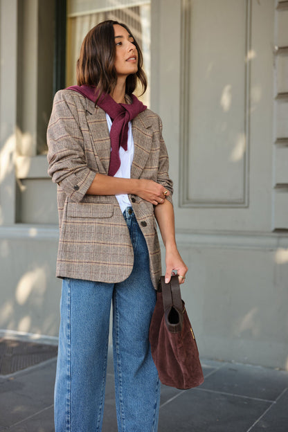 Joni Blazer in Brown Check by Ceres Life