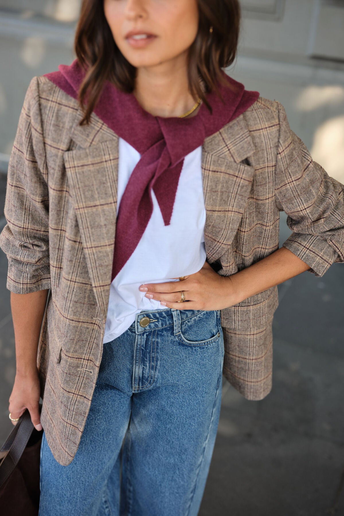 Joni Blazer in Brown Check by Ceres Life