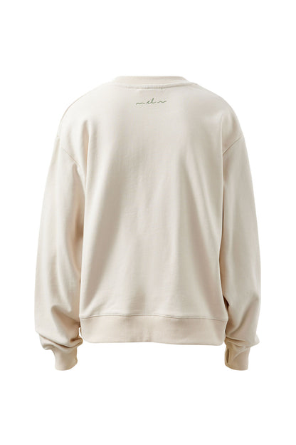 Romy Crew in  buff pistachio club logo
