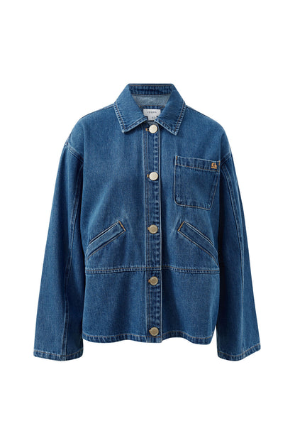 Ziggy Denim Shacket in Fresh Indigo
