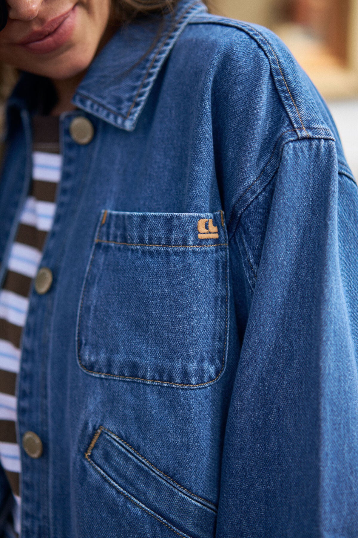 Ziggy Denim Shacket in Fresh Indigo