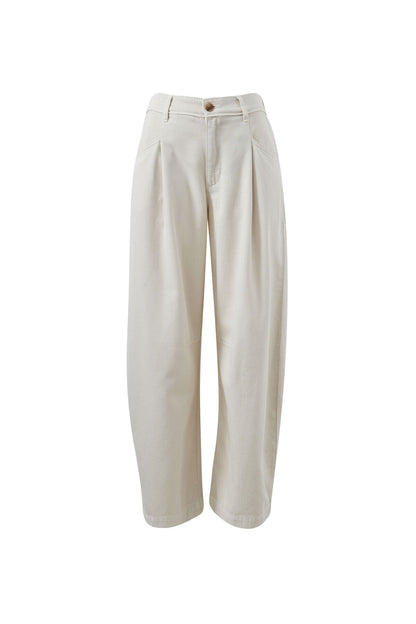 Gemma Pleat Pant in Eggshell by Ceres Life