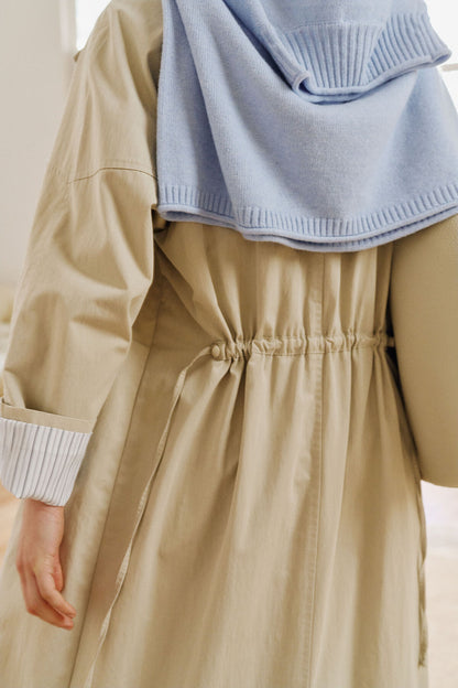 Rowan Longline Jacket in Stone by Ceres Life