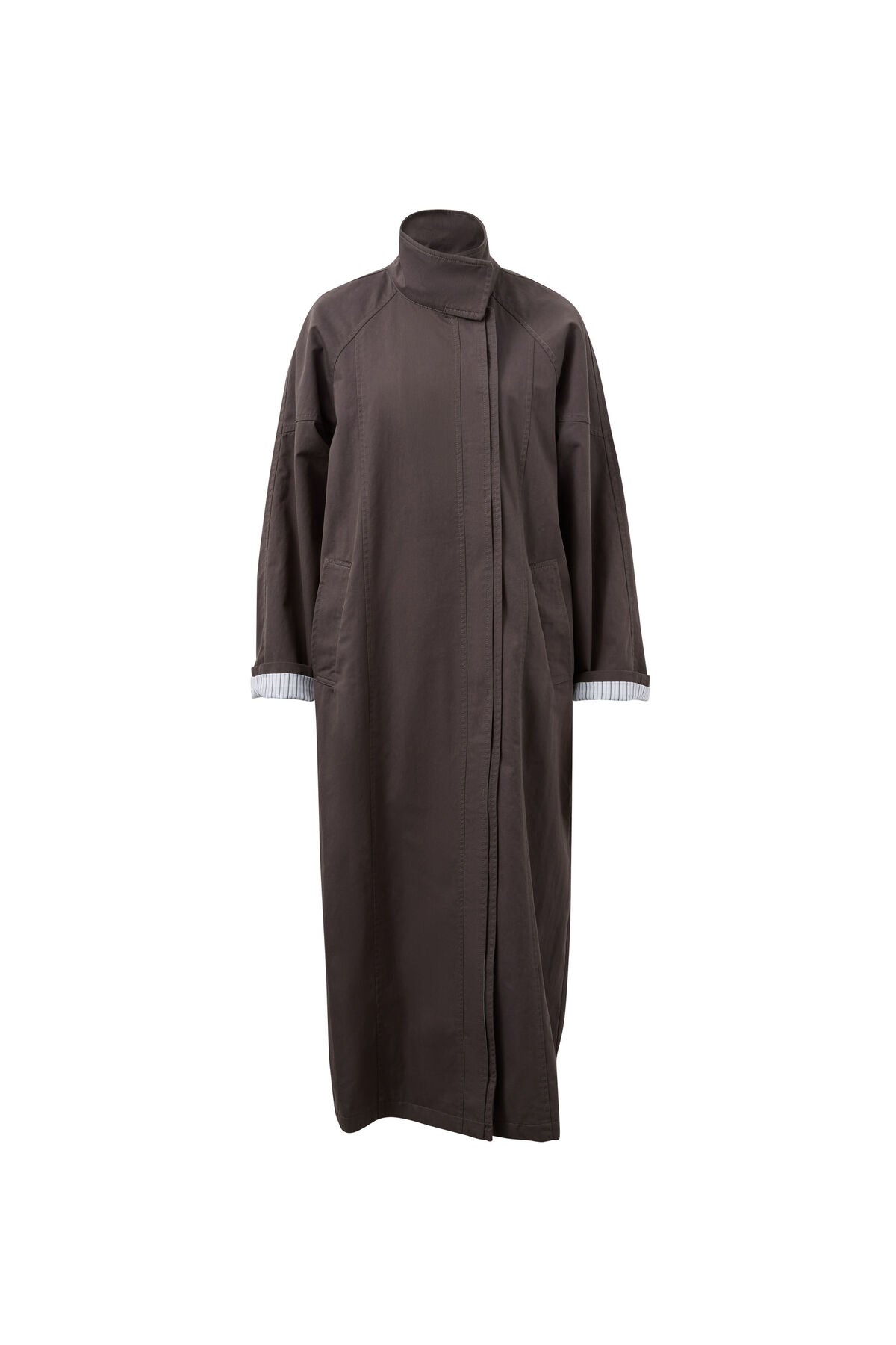 Rowan Longline Jacket in Tobacco Brown by Ceres Life