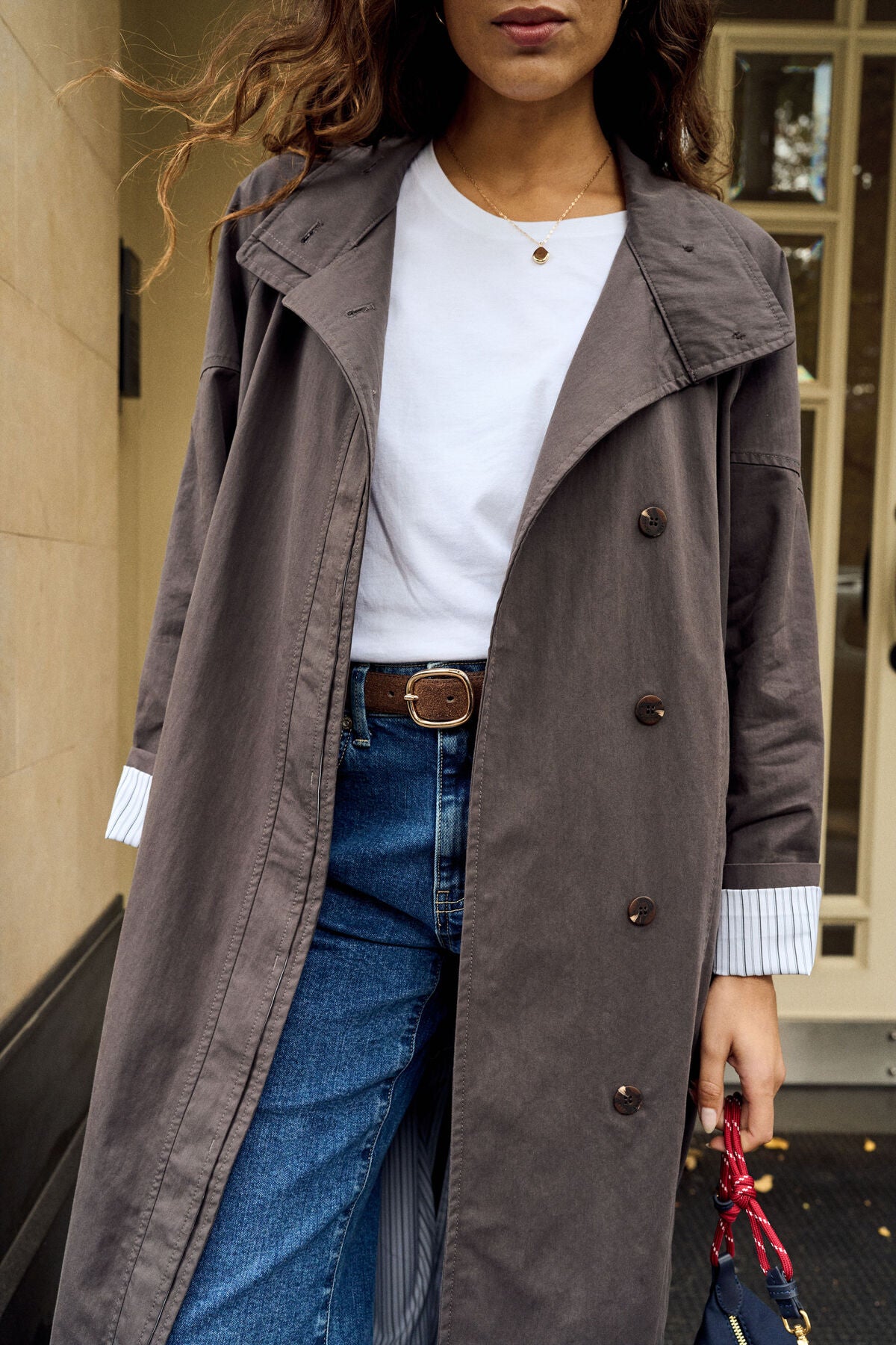Rowan Longline Jacket in Tobacco Brown by Ceres Life
