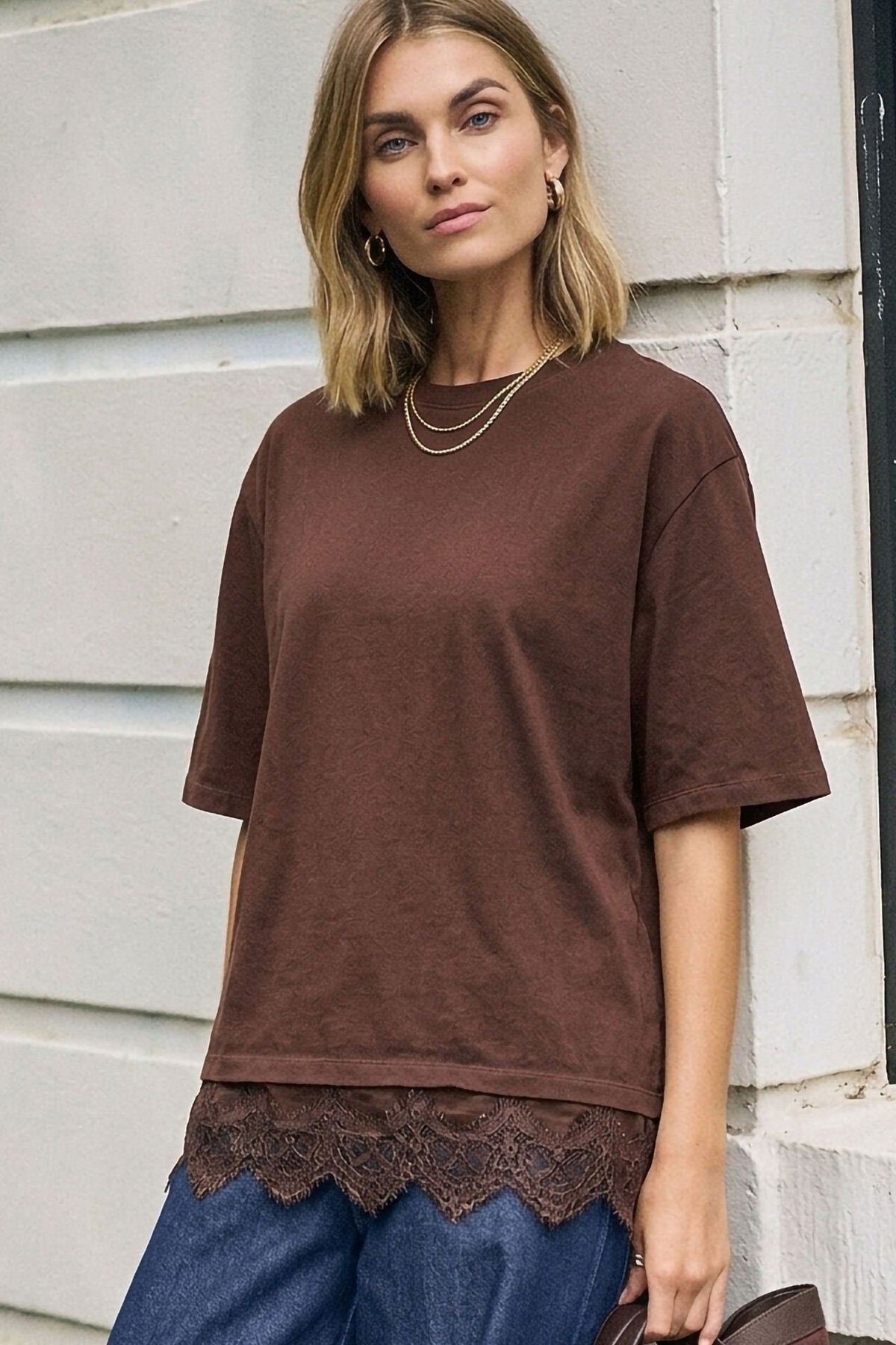Lacey Tee in Chocolate