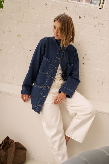 Tilda Funnel Neck Shacket by Ceres Life
