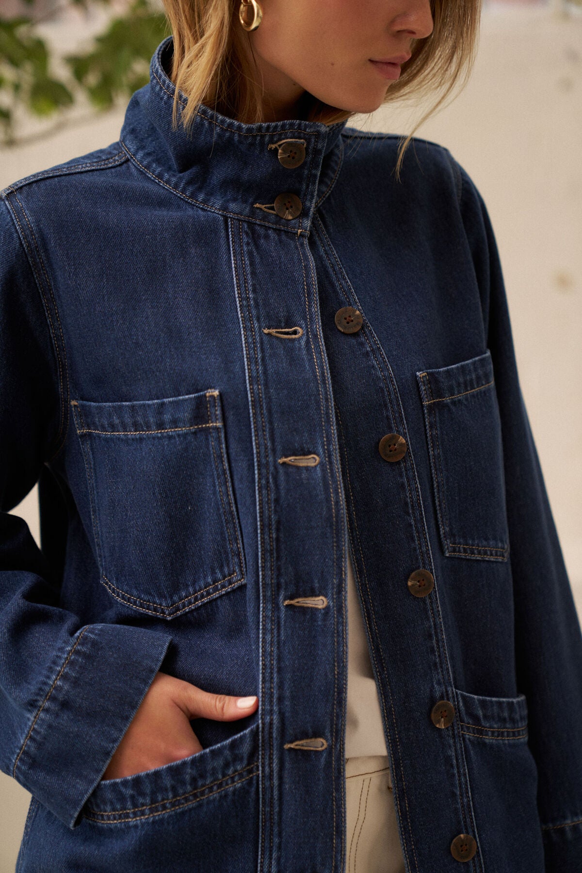 Tilda Funnel Neck Shacket by Ceres Life