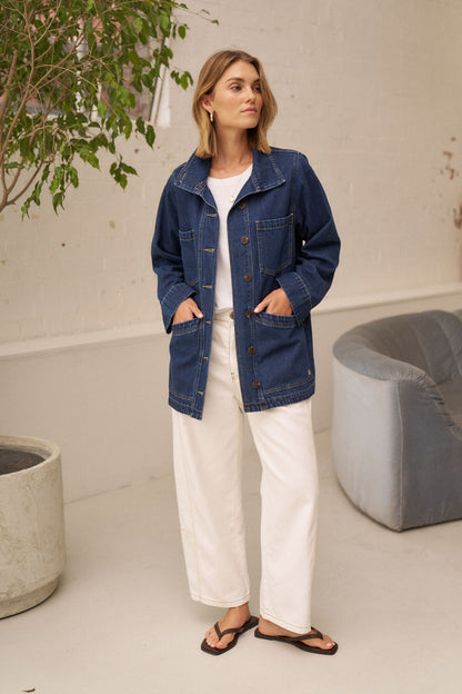 Tilda Funnel Neck Shacket by Ceres Life
