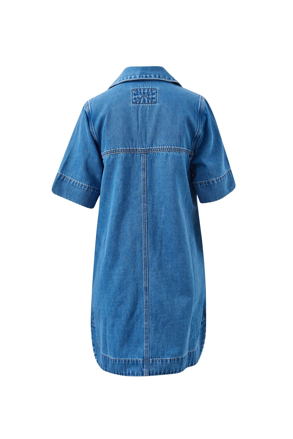 Bonnie Relaxed Shirt Dress in Fresh Indigo