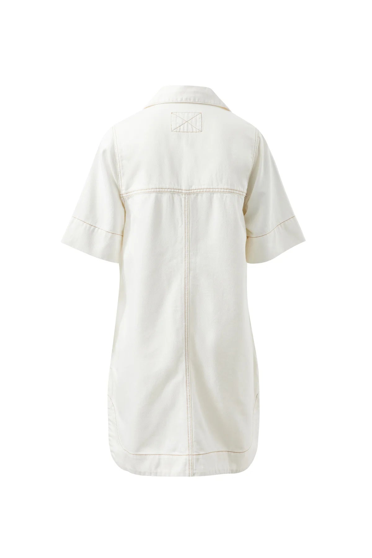 Bonnie Relaxed Shirt Dress in Fresh Ecru