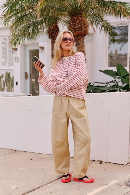 Ceres Life Bella Barrel Pant in Burnt Butter