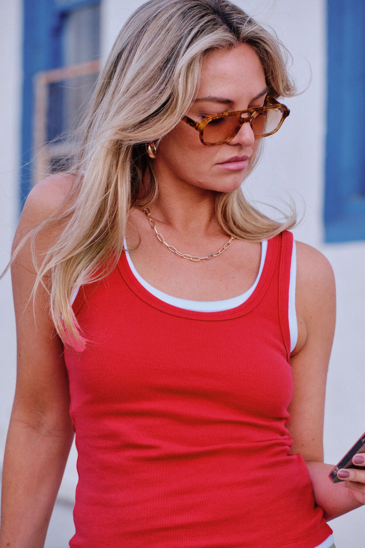 Ceres Life Skylar Layered Rib Tank
