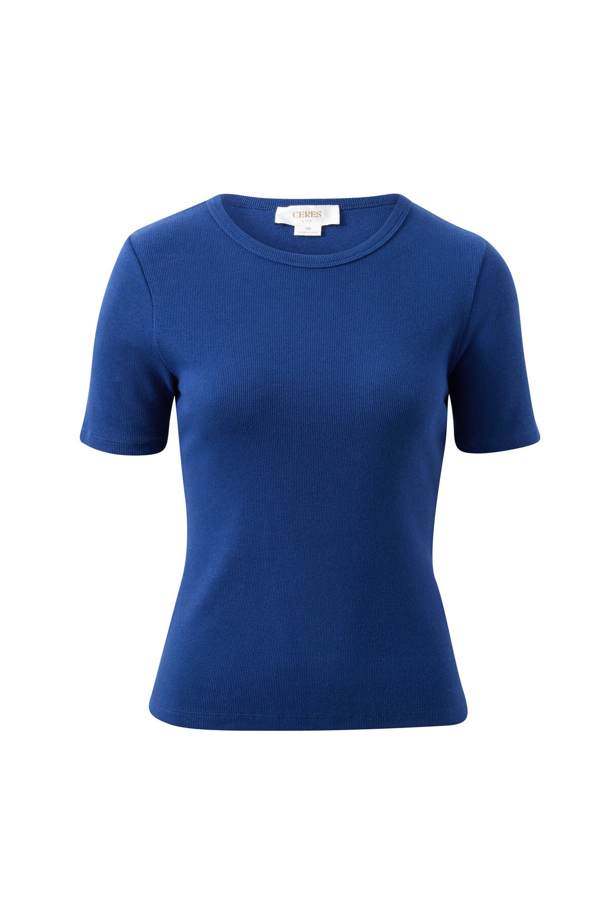 Ceres Life Luella Rib Tee in Prussian Blue