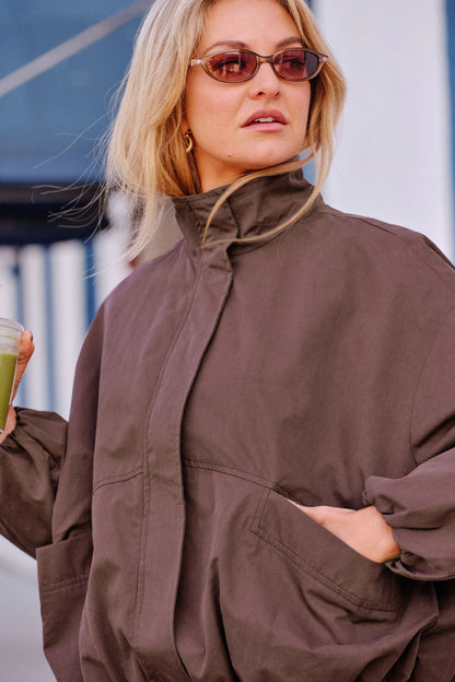 Gwen Bubble Jacket in Brunette