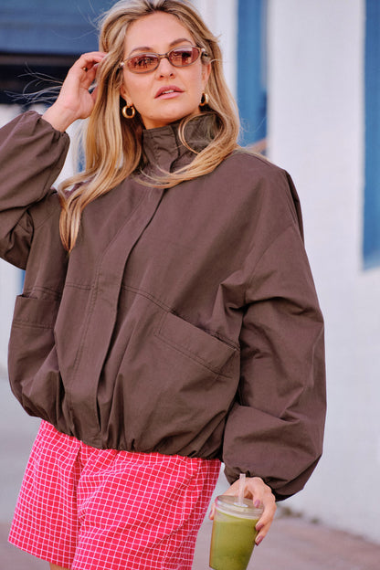 Gwen Bubble Jacket in Brunette