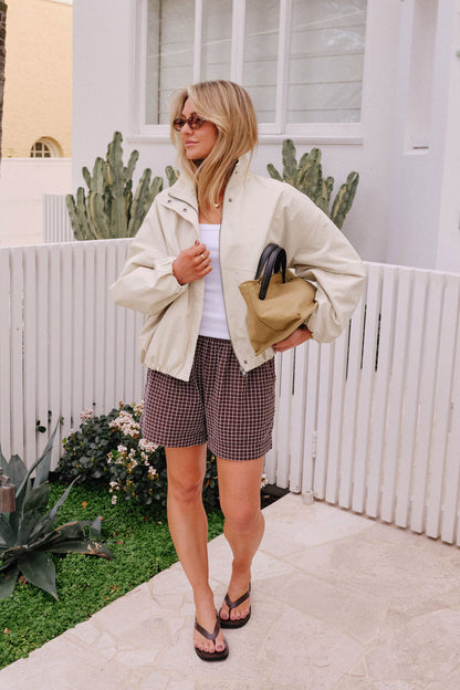 Gwen Bubble Jacket in Putty