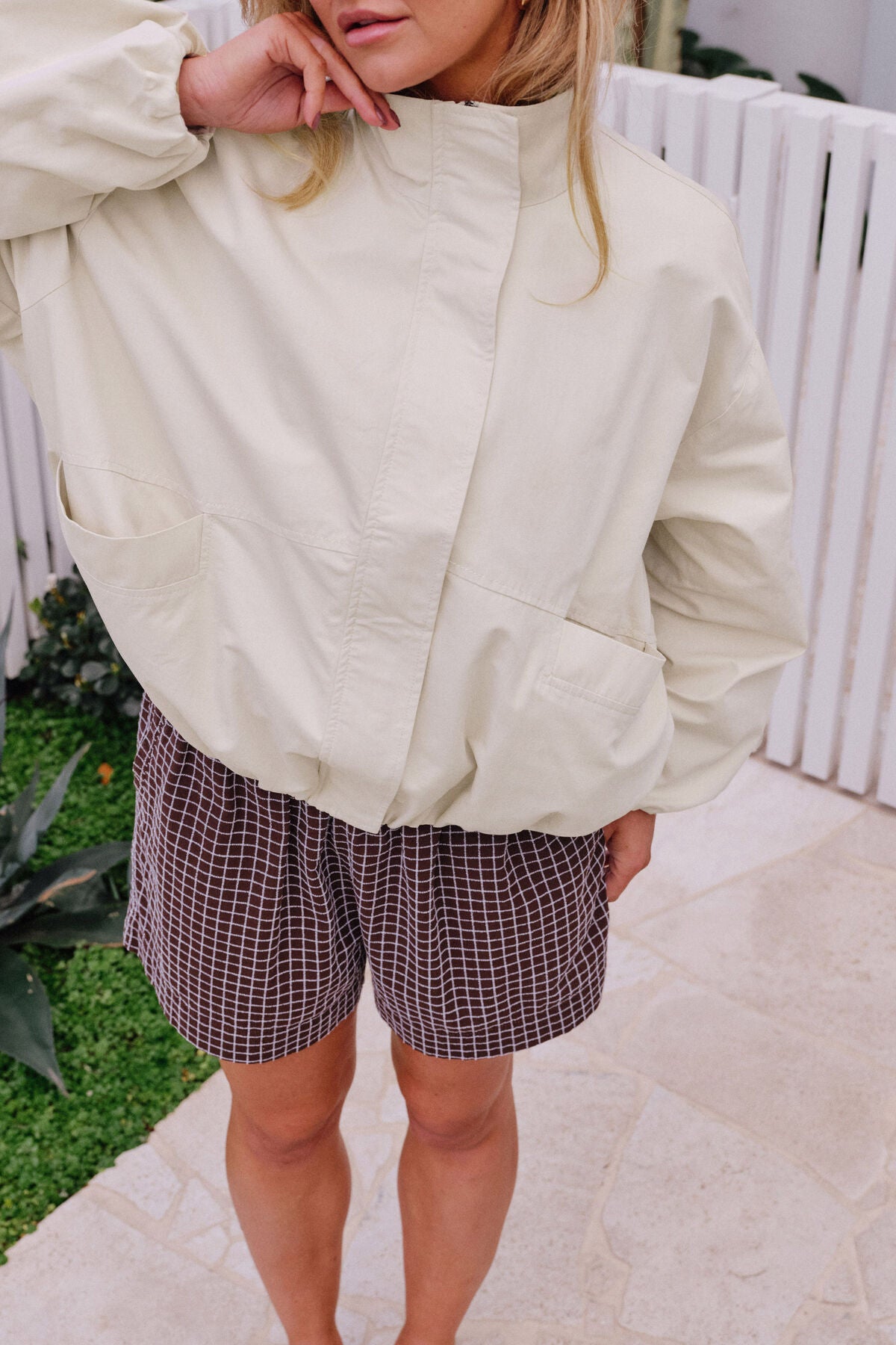 Gwen Bubble Jacket in Putty