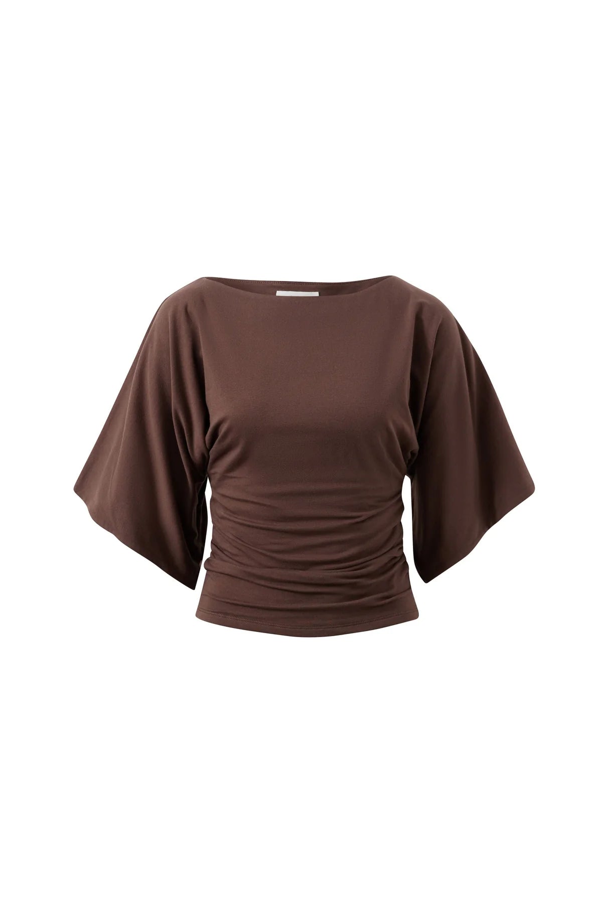 Molly Relaxed Sleeve Tee in Chocolate