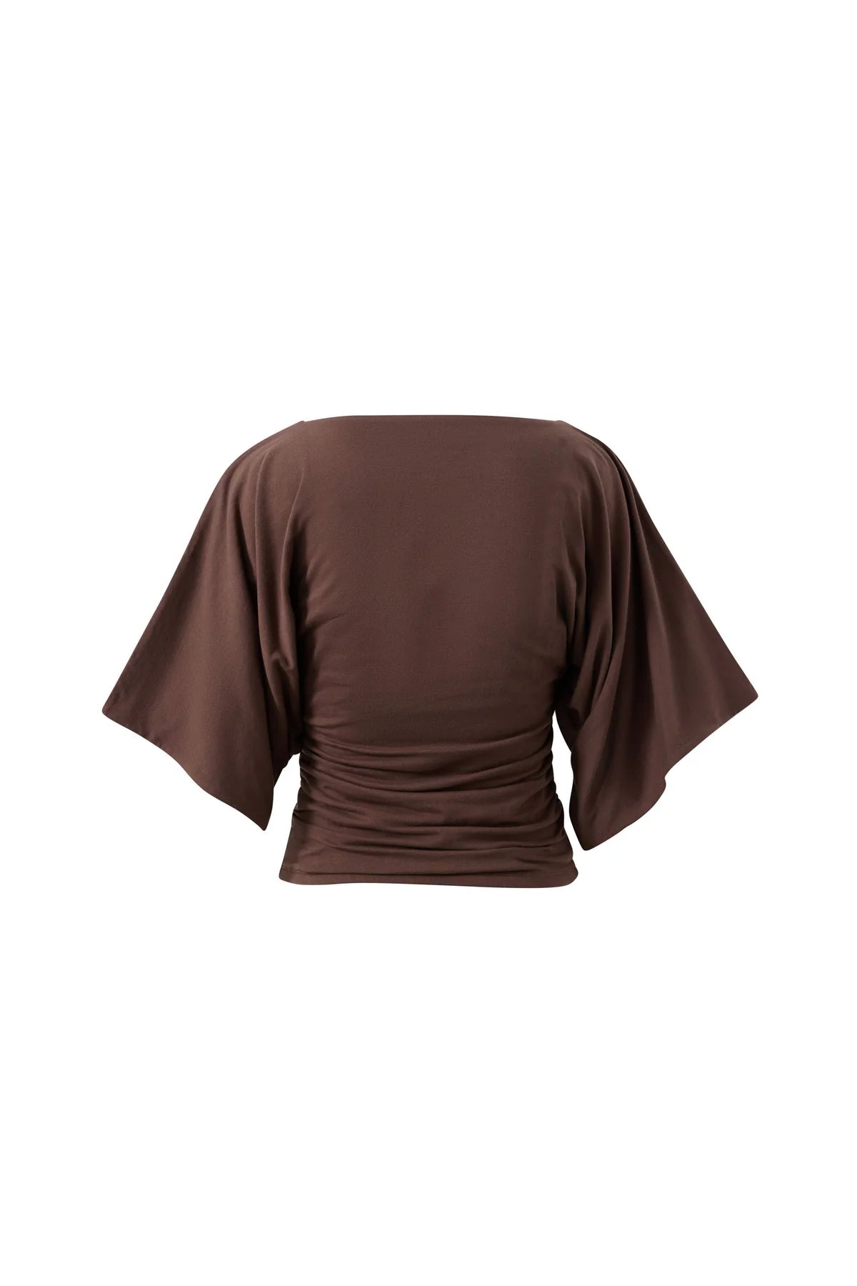Molly Relaxed Sleeve Tee in Chocolate