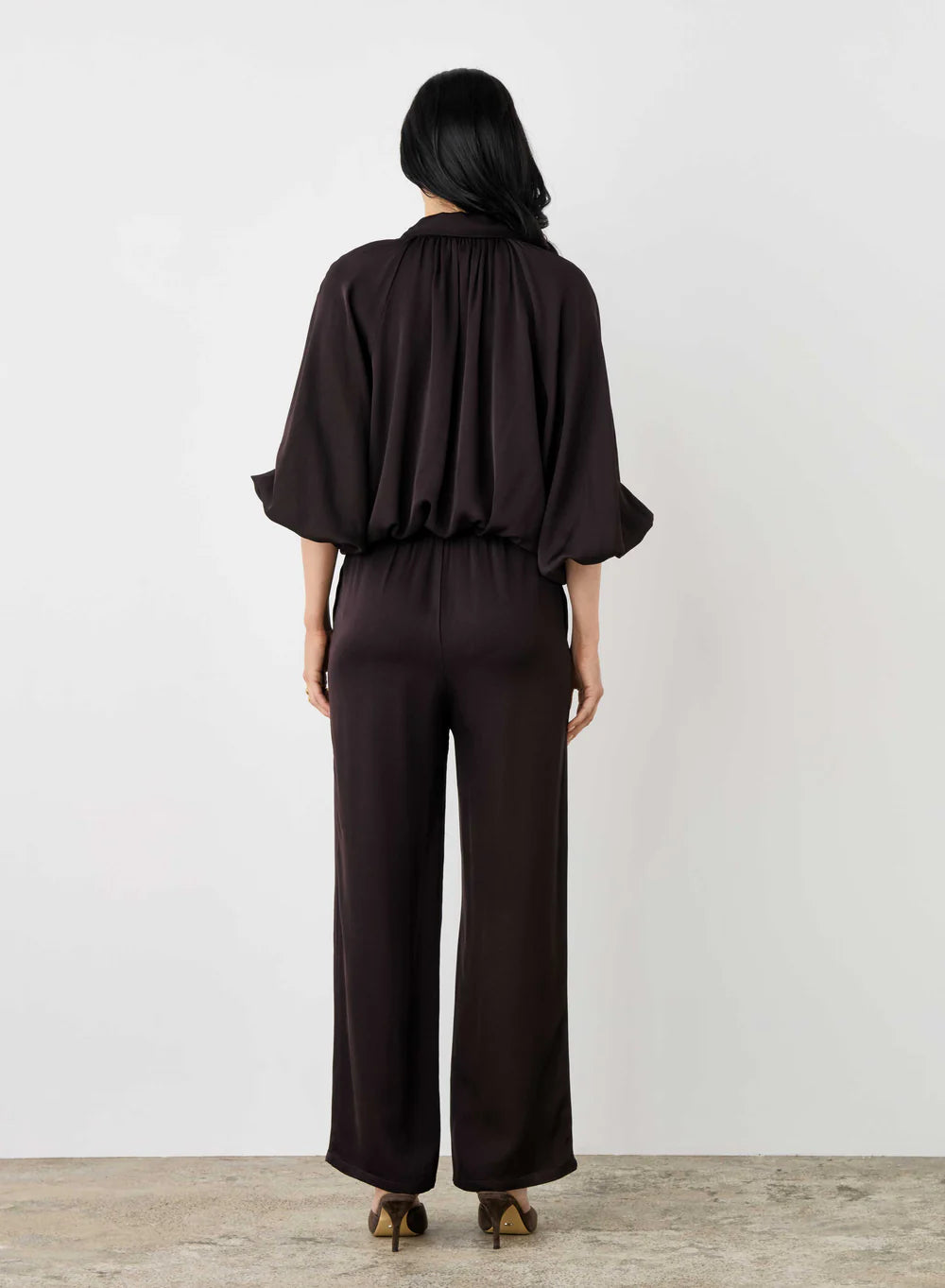 Esmaee Mercer Bomber Jacket in Chocolate