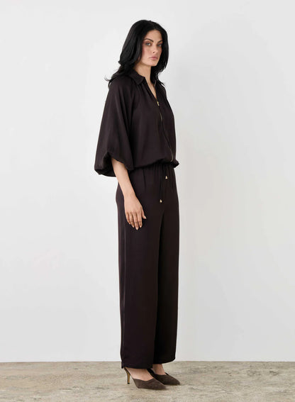 Esmaee Mercer Bomber Jacket in Chocolate