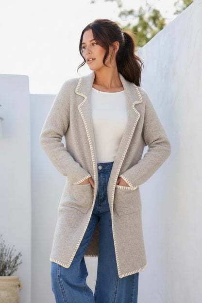 Blanket Coatigan - Beige