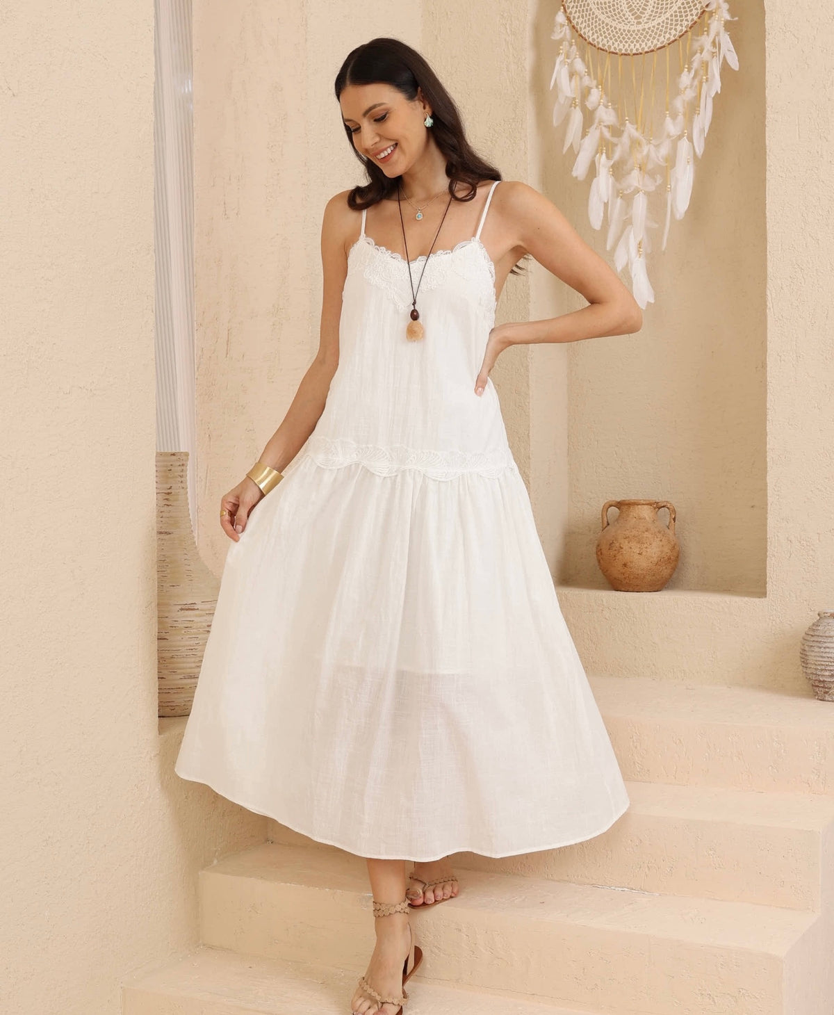 Sienna Dress in White