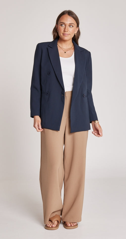 Feather and Noise Hayley Blazer in Navy