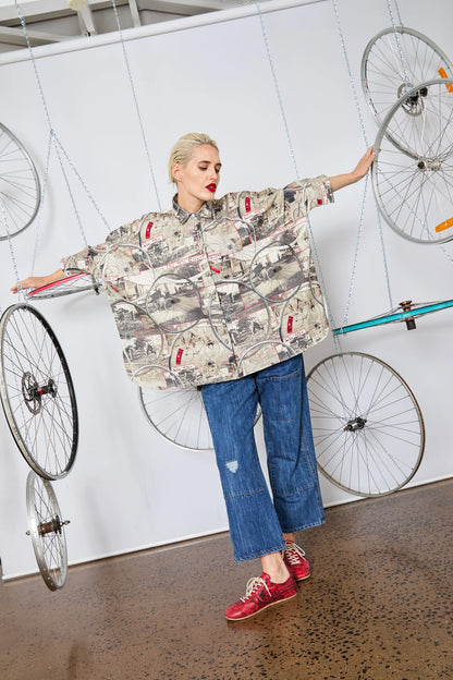 Circular by MA Dainty Trick Cyclist Wheelie Shirt