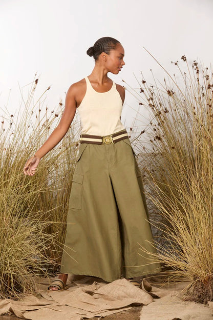 MA Dainty Indiana Pants in Army