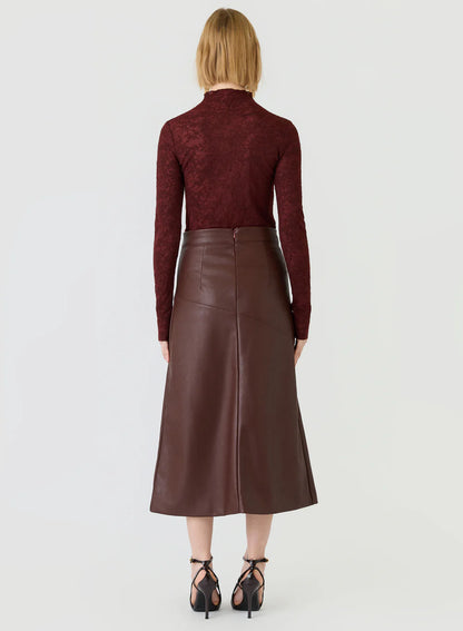 Clea Midi Skirt in Mulberry
