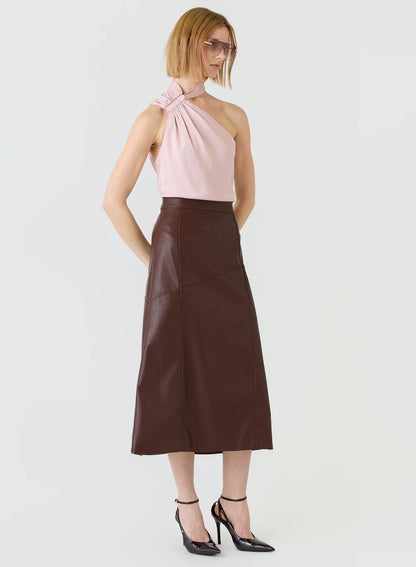 Clea Midi Skirt in Mulberry