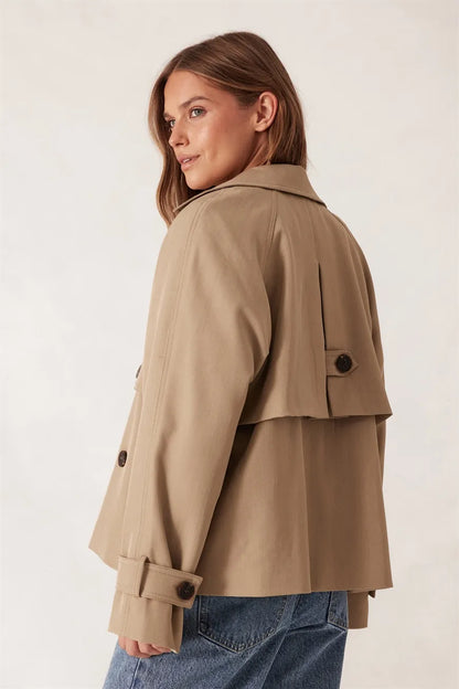 Ceres Life Short Trench / Coat Summer Taupe