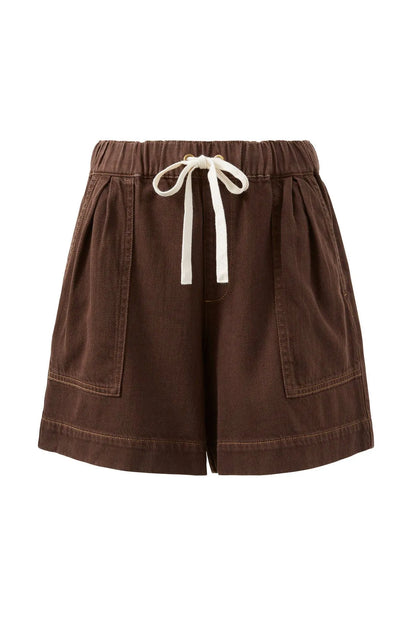 Ceres Life Relaxed Everyday Shorts in Chocolate